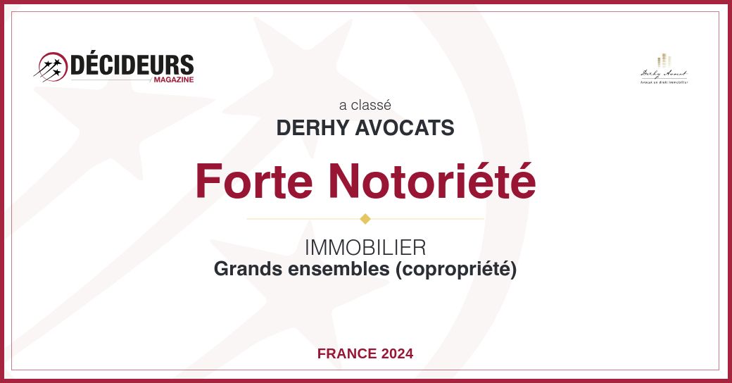 Récompense du cabinet derhy avocat